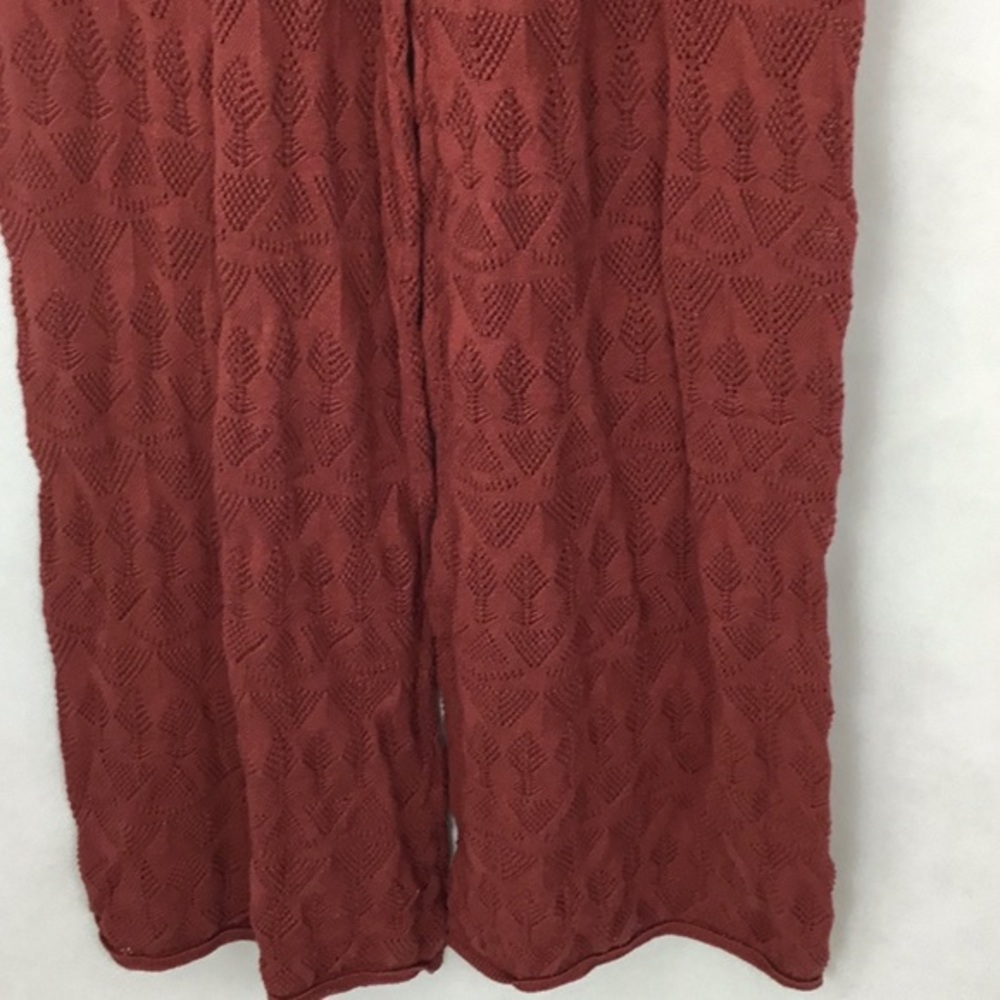 NWT ANTHROPOLOGIE Flat White Crochet Pointelle Wide Leg Pant - Picture 7 of 12